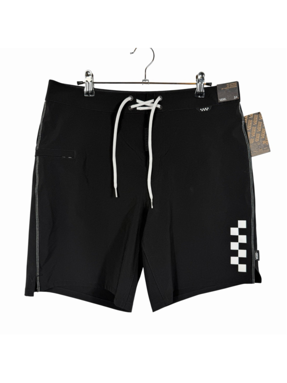 VANS The Daily Board Short Black Checker Swim Surf Mens Size 31